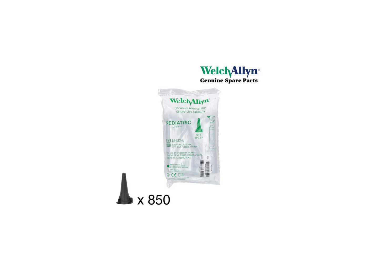 Trechters 2.75 mm - 34 stuks - Welch Allyn
